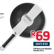   Pnp Wok With Bakelite Handle-30cm