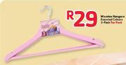 Wooden Hangers Assorted Colours 3-Pack-Per Pack