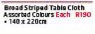 Red Ribben Broad Stripped Table Cloth-140x220cm Each
