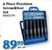 6 Piece Precision Screw Driver Set WMSS191