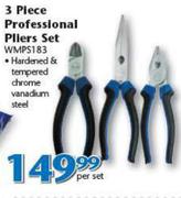 3 Piece Professional Plier Set WMPS183