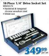 18 Piece 1/4" Drive Socket Set WMSS173