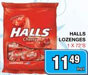 Halls Lozenges-1x72's