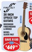 First Act 36 Inch Spruce Top Guitars Rosewood Fingerboard & Bridge