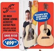 First Act 36 Inch Adam Levine Acoustic Guitar Pack 