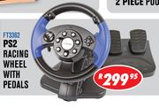 PS2 Racing Wheel With Pedals
