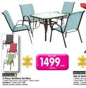 5 Piece Textilene Set Blue-Each