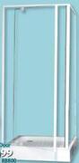 Splashworks White Pivot Shower Door-Each