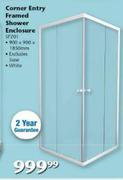 Splashworks Corner Entry Framed Shower Enclosure-Each