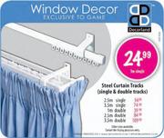 Decorland Steel Curtain Tracks-1m Double