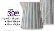 Jug With Strips-15cm
