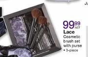 Lace Cosmetic Brush Set With Purse-3piece