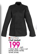 Chef Works Black Chef Jacket Sizes:s-xxl-Each