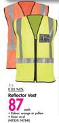 Reflector Vest Sizes:m-xl-Each