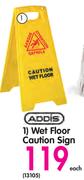Addis Wet Floor Caution Sign-Each