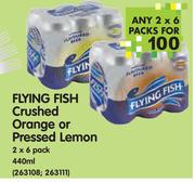 Flying Fish Crushed Orange Or Pressed Lemon-2x6x440ml
