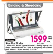 Fellowes Star Plus Binder 150