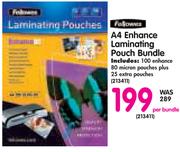 Fellowes A4 Enhance Laminating Pouch Bundle-Per Bundle