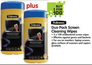 Fellowes Duo Pack Screen Cleaning Wipes-2's