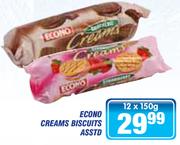 Econo Creams Biscuits Asstd-12x150g