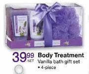 Body Treatment Vanilla Bath Gift Set-4Pc.