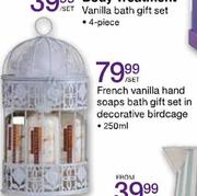 French Vanilla Hand Soaps Bath Gift Set in Decorative Birdcage-250ml