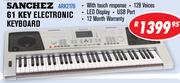 Sanchez 61 Key Electronic Keyboard - ARK2176