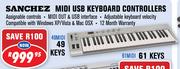 Sanchez 49 Keys Midi USB Keyboard Controllers 49MIDI