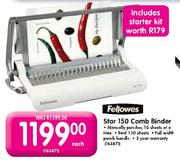 Fellowes Star 150 Comb Binder-Each