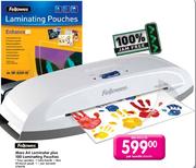 Fellowes Mars A4 Laminator Plus 100 Laminating Pouches-Per Bundle