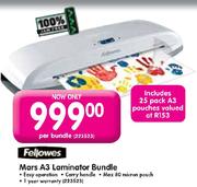 Fellowes Mars A3 Laminator Bundle-Per Bundle