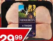 Farmer Brown Fresh Chicken Portions Thighs-Per kg