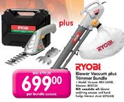 Ryobi Blower Vacuum Plus Trimmer Bundle(Model:Vacuum:RBV-2600E,Trimmer:BHS720)-Per Bundle