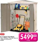 Keter 6 x 3 Apex Foot Shed-Each