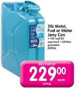 20L Metal,Fuel or Water Jerry Can-Each