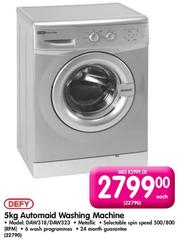 defy 5kg washing machine