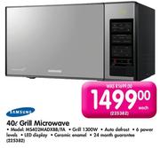 Samsung Grill Microwave 1300W(Model:MS402mADXBB/FA)-Each