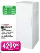 Bosch Upright Fridge(Model:KSR34N1l)-323L Each