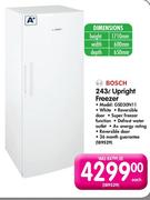 Bosch Upright Freezer(Model:GSD30N11)-243L Each