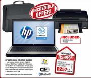 HP Intel B800 Celeron Bundle + Notebook Bag + Printer