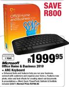 Microsoft Office Home & Business 2010 + ARC Keyboard