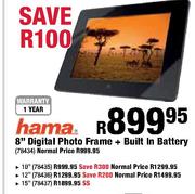 Hama 12" Digital Photo Frame + Built in Battery
