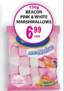 Beacon Pink & White Marshmallows-150g Each