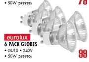 Eurolux Globes 240V(GU10)-6 Pack