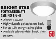 Bright Star Polycarbonate Ceiling Light-270mm