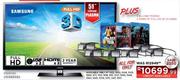 Samsung 51" (130cm) Plasma TV + 3 Blu-Ray Movies + 6 Pairs of Full HD 3D Glasses