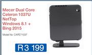 Mecer Dual Core Celeron 1037U Net Top Windows 8.1 + Bing 2015 CAPE7-1037