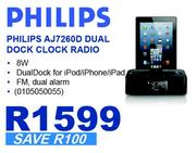 Philips AJ7260D Dual Dock Clock Radio