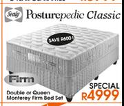 Sealy Posturepedic Classic Double Or Queen Monterey Firm Bed Set
