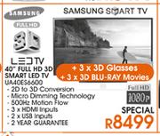Samsung 40" Full HD 3D Smart LED TV((UA40ES6600)